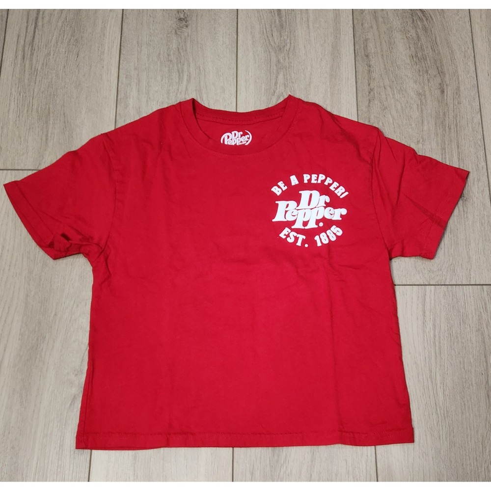 Dr Pepper Womens Red Graphic T-Shirt 100% Cotton XS see photo measurement
